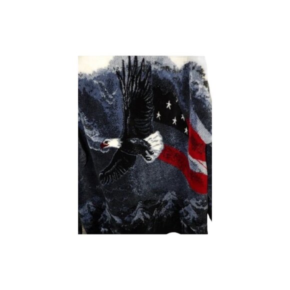 Bear Ridge Outfitters Eagle/U.S. Flag Full Zip Fleece Jacket Sz M Made USA - Picture 8 of 8
